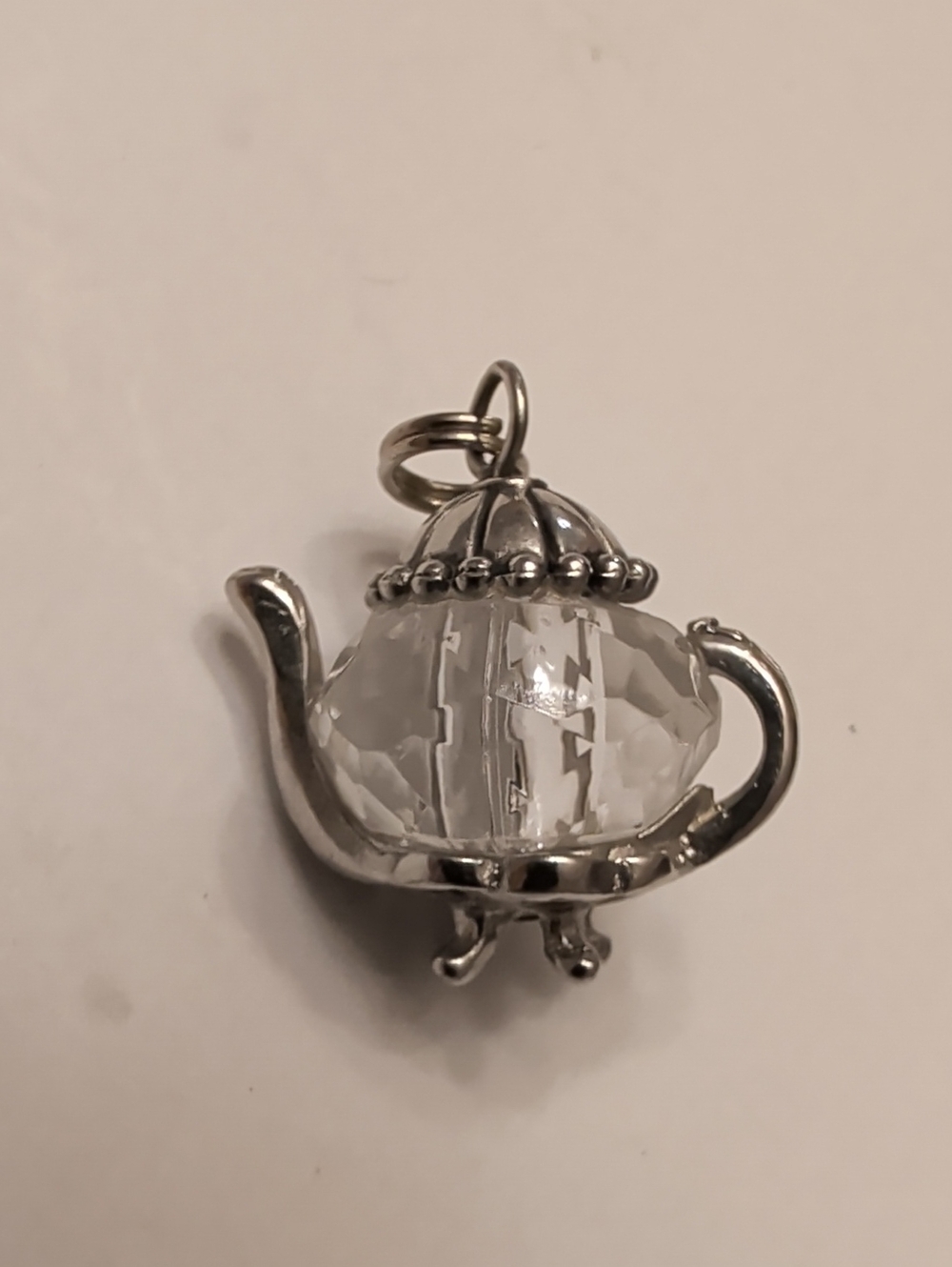 Silver Tone Teapot Pendant Charm